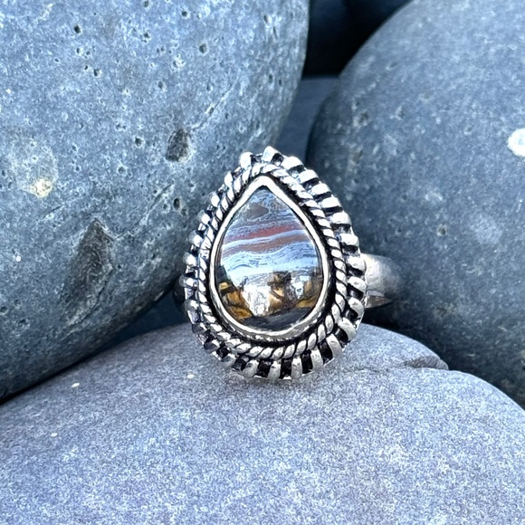 Sundance IRON TIGERS EYE ring sterling silver gemstone cats eye Quartz stone gem - Picture 6 of 9